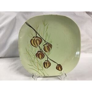 RED WING POTTERY HANDPAINTED LANTERNS PATTERN PLATE